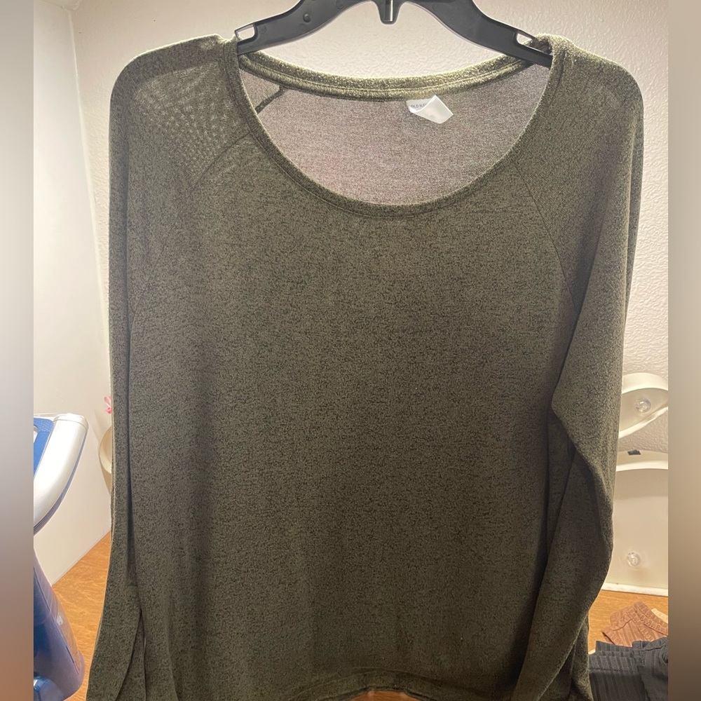 Old Navy Luxe Medium Green Long Sleeve t